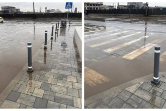 foto dezastru inundat la obor zona refacuta cu trecere de pietoni scufundata ca submarinul bucurestean culmea e ca fosta administratie se lauda peste tot cu acest proiect 68356a4e2fa24