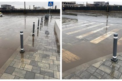 foto dezastru inundat la obor zona refacuta cu trecere de pietoni scufundata ca submarinul bucurestean culmea e ca fosta administratie se lauda peste tot cu acest proiect 68356a4e2fa24