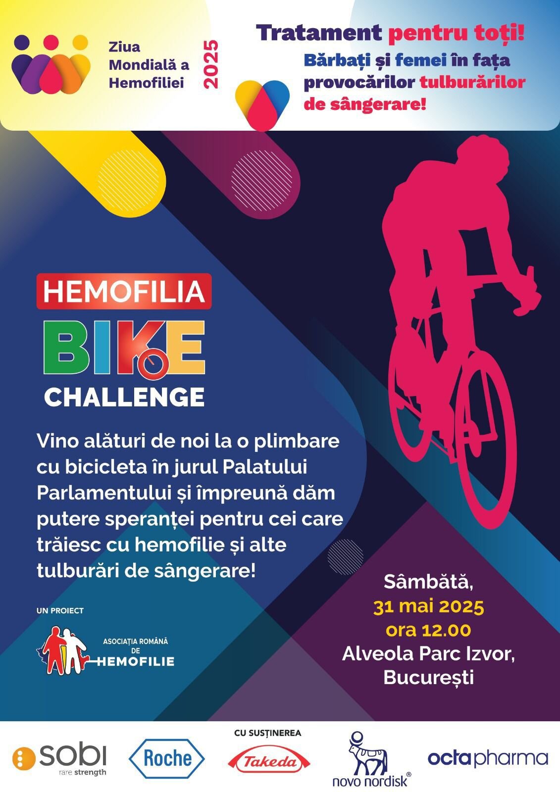 pedalam pentru speranta hemophilia bike challenge are loc sambata 31 mai in parcul izvor 6836ef258b742