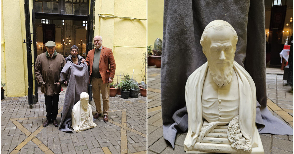 video o statuie veche din marmura furata din sinagoga din arad a fost recuperata dupa 30 de ani unde a fost gasita 683a812e268c7