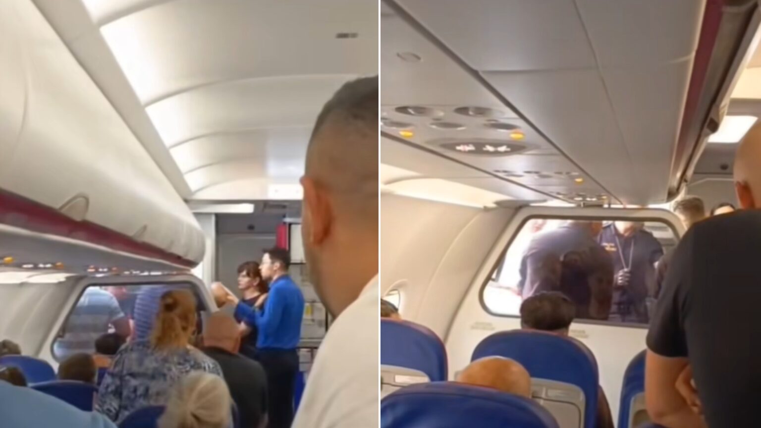 video scandal la bordul unui avion wizz air in aeroportul otopeni mai multi pasageri s au luat la bataie inainte de decolare zborul a avut o intarziere de peste 2 ore 683b0e0e4c35e