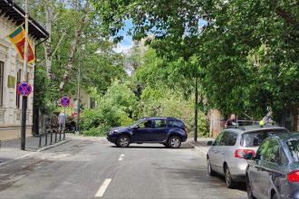 video un copac a cazut pe o strada din centrul bucurestiului trei masini avariate circulatia in zona este blocata 6835ae443a452