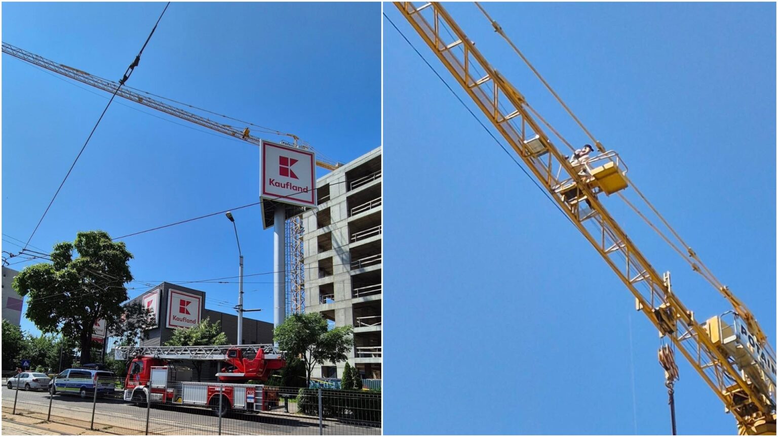 alerta un barbat s a urcat pe o macara de pe bulevardul dinicu golescu politie si pompieri sunt la fata locului 684551651c165