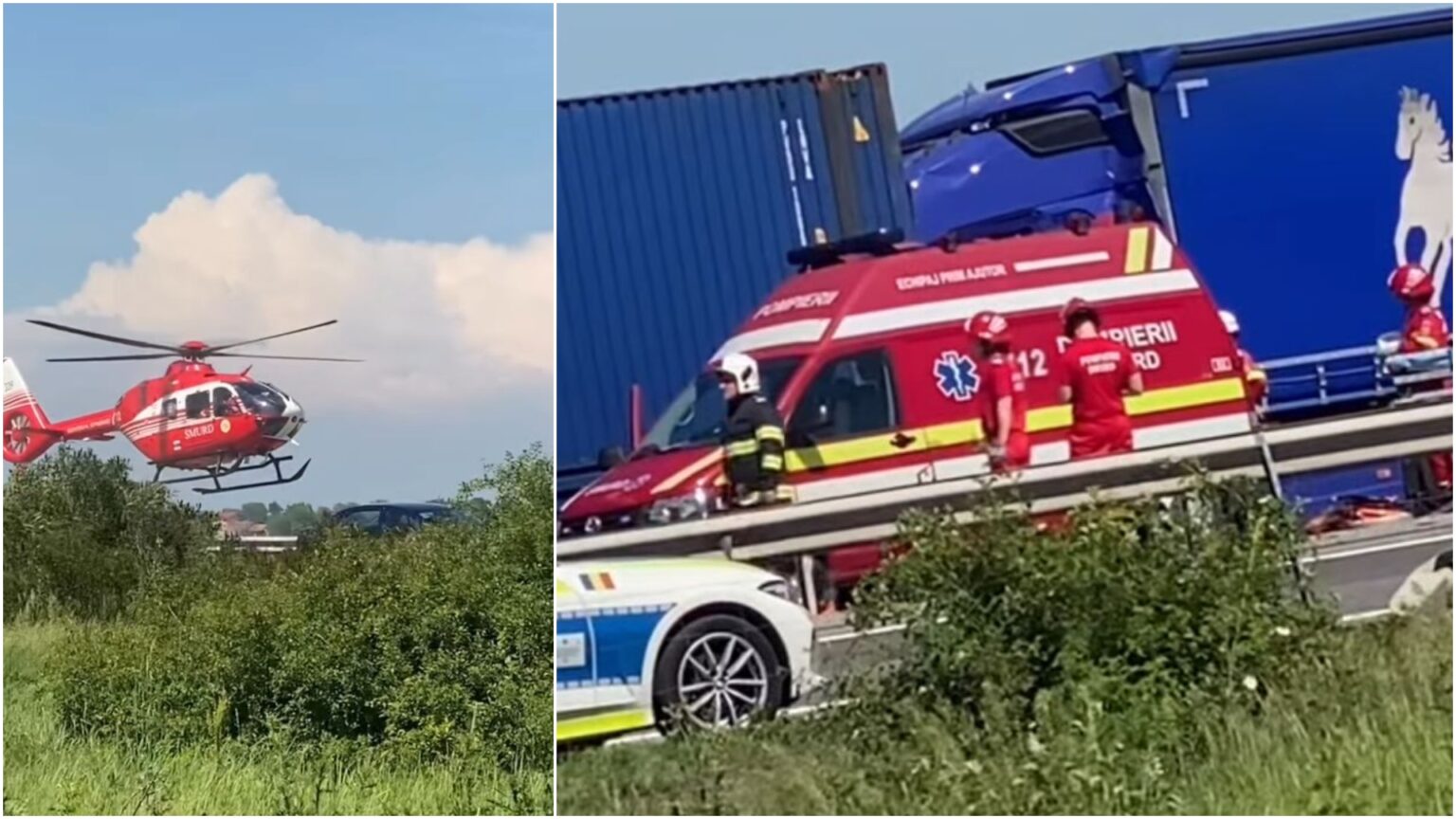 breaking carambol pe a1 sensul bucuresti pitesti zona corbii mari au fost implicate 3 tir uri si mai multe masini planul rosu activat un elicopter smurd la fata locului update 683ef5b6c13a9