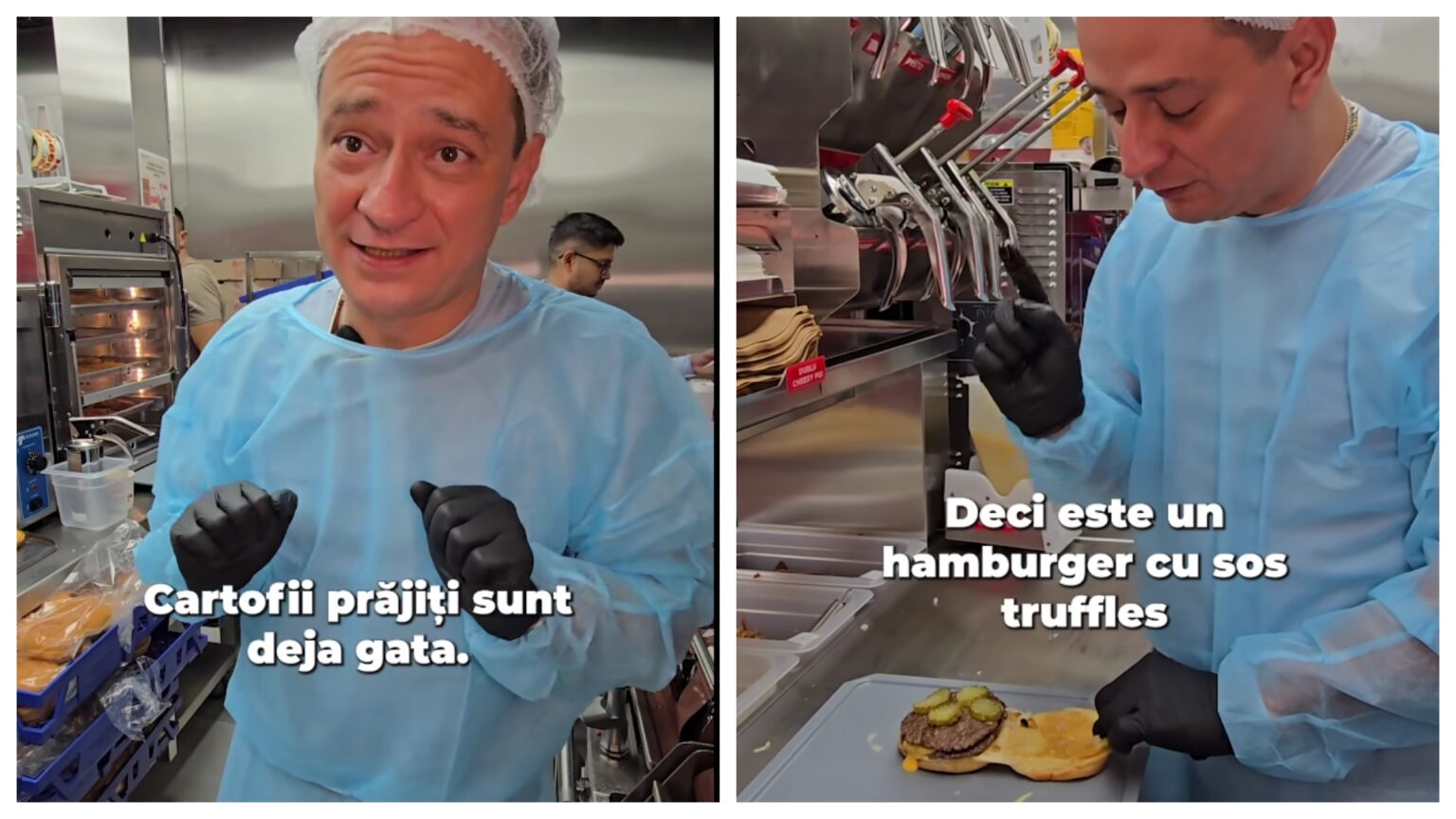 video dl baluta a lasat primaria pentru bucataria unui fast food el a preparat burgeri la deschiderea restaurantului fryday din sun plaza echipat corespunzator de frica anpc f09f9889 6841cfc451c57