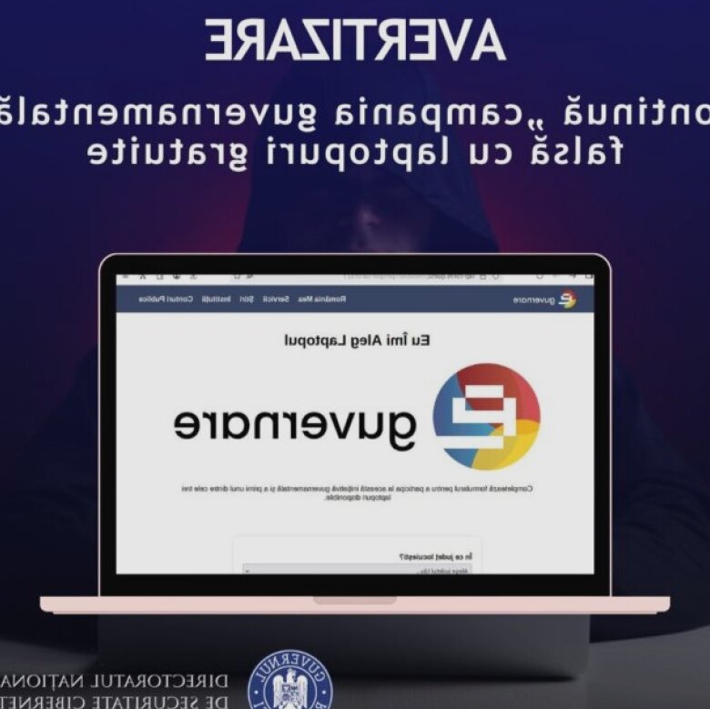 dnsc avertizeaza o campanie falsa cu laptopuri gratuite circula online 68a422a896fac
