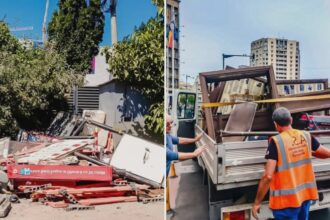 foto dispar automatele vechi de cartele infochioscurile abandonate si cosurile de gunoi incendiate de pe strazile capitalei pmb le duce la reciclare 68a87eec61b3f