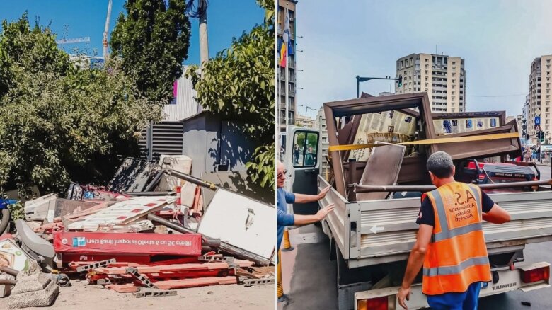 foto dispar automatele vechi de cartele infochioscurile abandonate si cosurile de gunoi incendiate de pe strazile capitalei pmb le duce la reciclare 68a87eec61b3f