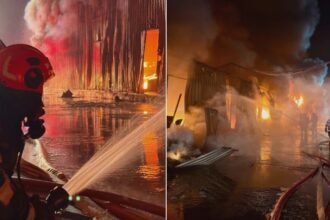 video imagini care arata dimensiunea dezastrului in flacari de la depozitul din dragonul rosu zeci de echipaje de interventie s au luptat toata noaptea cu incendiul 68ae9a7d04800