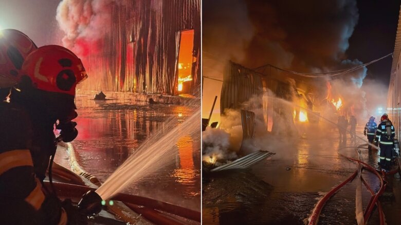 video imagini care arata dimensiunea dezastrului in flacari de la depozitul din dragonul rosu zeci de echipaje de interventie s au luptat toata noaptea cu incendiul 68ae9a7d04800