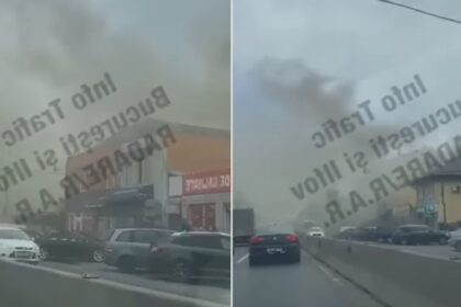 video incendiu langa bucuresti in bragadiru arde anexa unui restaurant sunt degajari mari de fum 68a98faa506ae