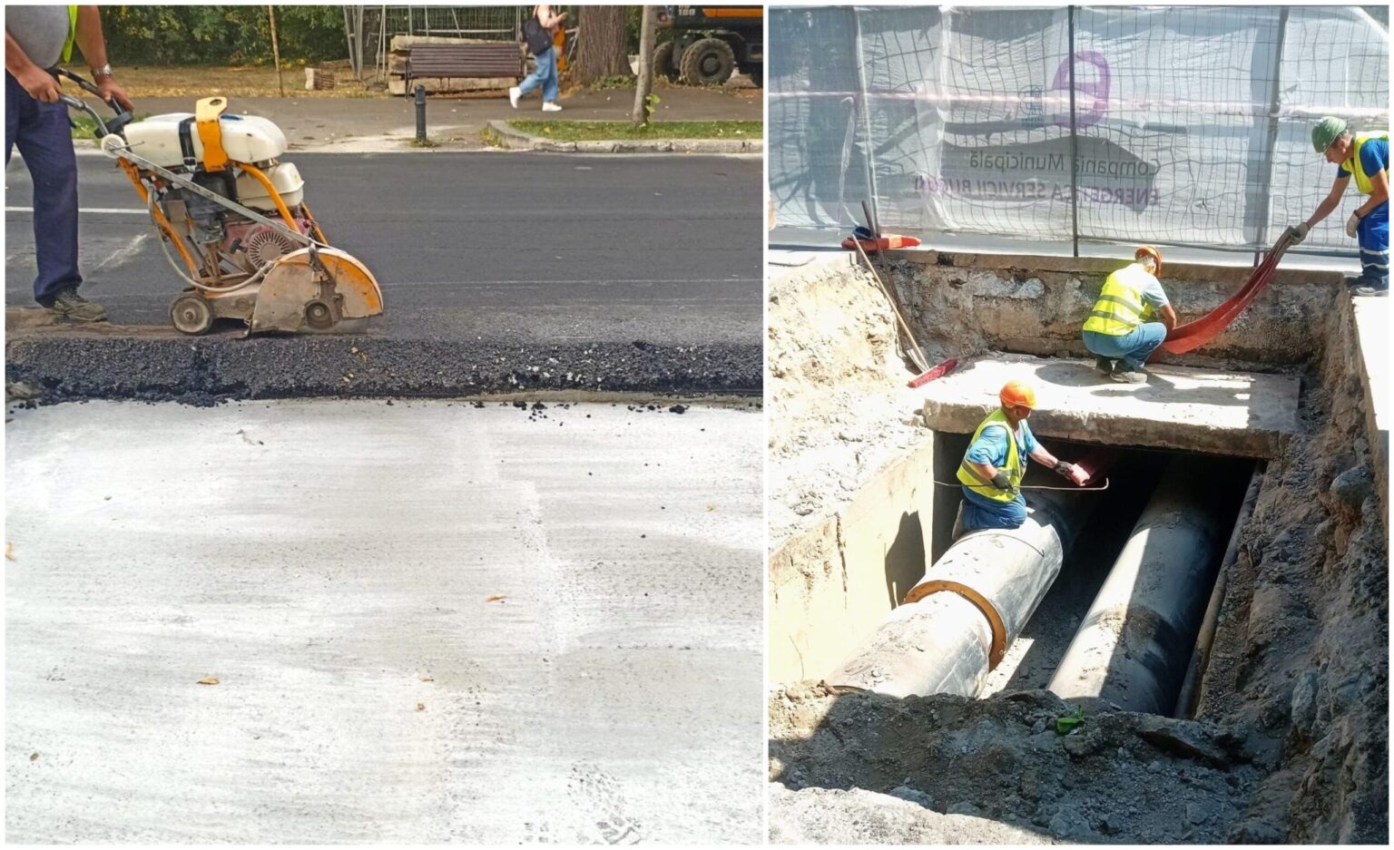 foto gata cu termo santierul de pe kiseleff care a ingustat subit soseaua la 2 din 4 benzi si a adus restrictii conductele inlocuite in timp record 68bbe329cff7d