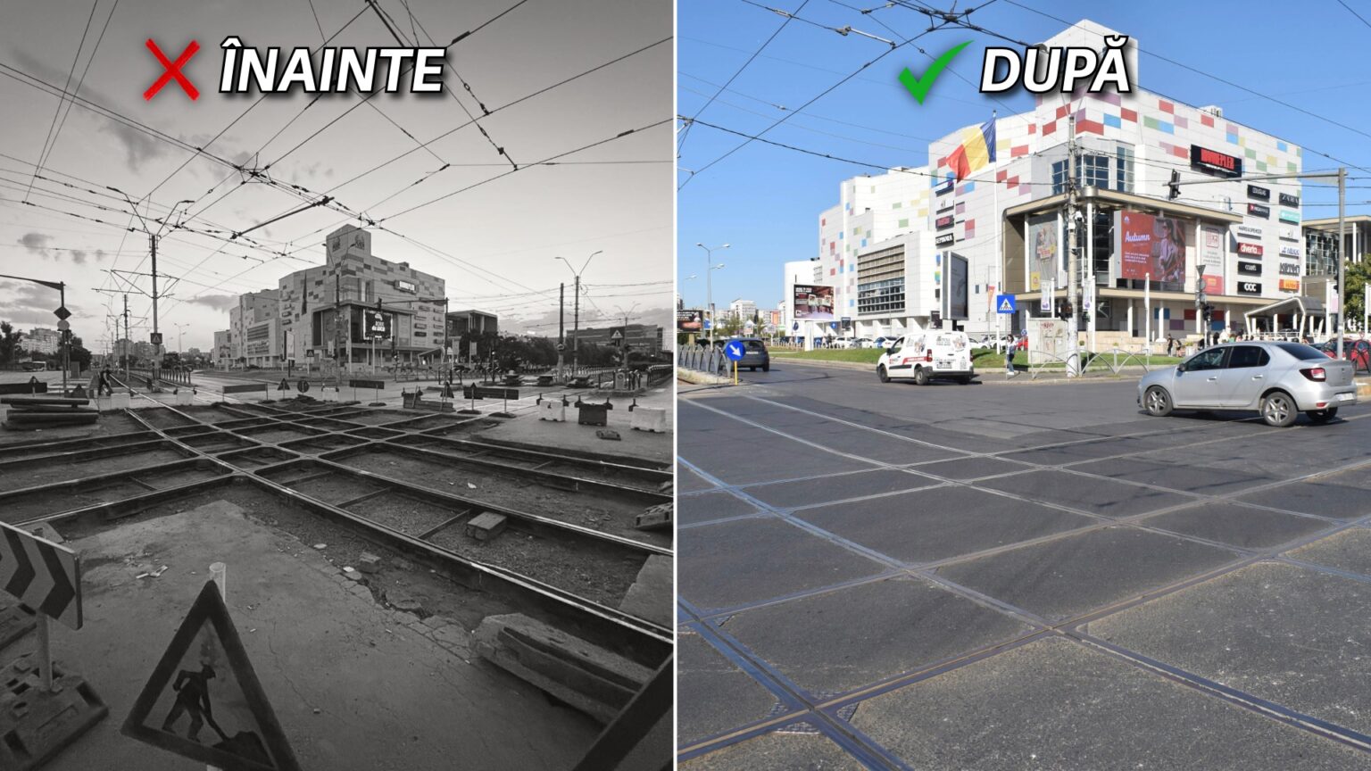 sunt gata lucrarile de asfaltare din intersectia bd timisoara cu str brasov stb lucrarile au fost facute pe timp de noapte 68d40e8faa018