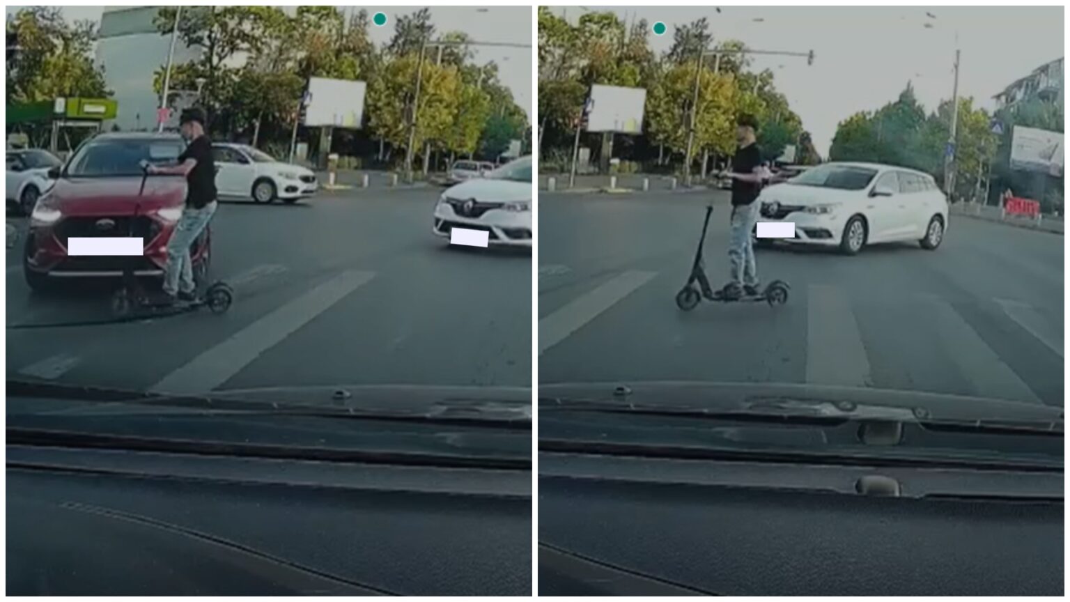 video momentul in care un pusti traverseaza grabit pe trotineta fix cand se face rosu la semafor si e lovit de o masina dezbaterea troti in bucuresti acum despre copii 68c119d002d41