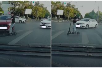 video momentul in care un pusti traverseaza grabit pe trotineta fix cand se face rosu la semafor si e lovit de o masina dezbaterea troti in bucuresti acum despre copii 68c119d002d41