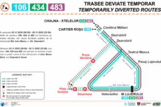 autobuzele liniilor 106 434 si 483 deviate in primele trei zile ale saptamanii viitoare 6904a0c5ac165