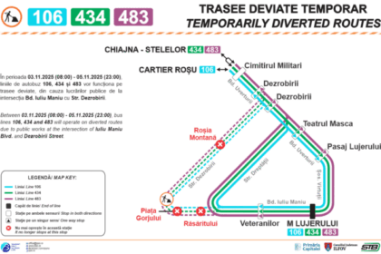 autobuzele liniilor 106 434 si 483 deviate in primele trei zile ale saptamanii viitoare 6904a0c5ac165