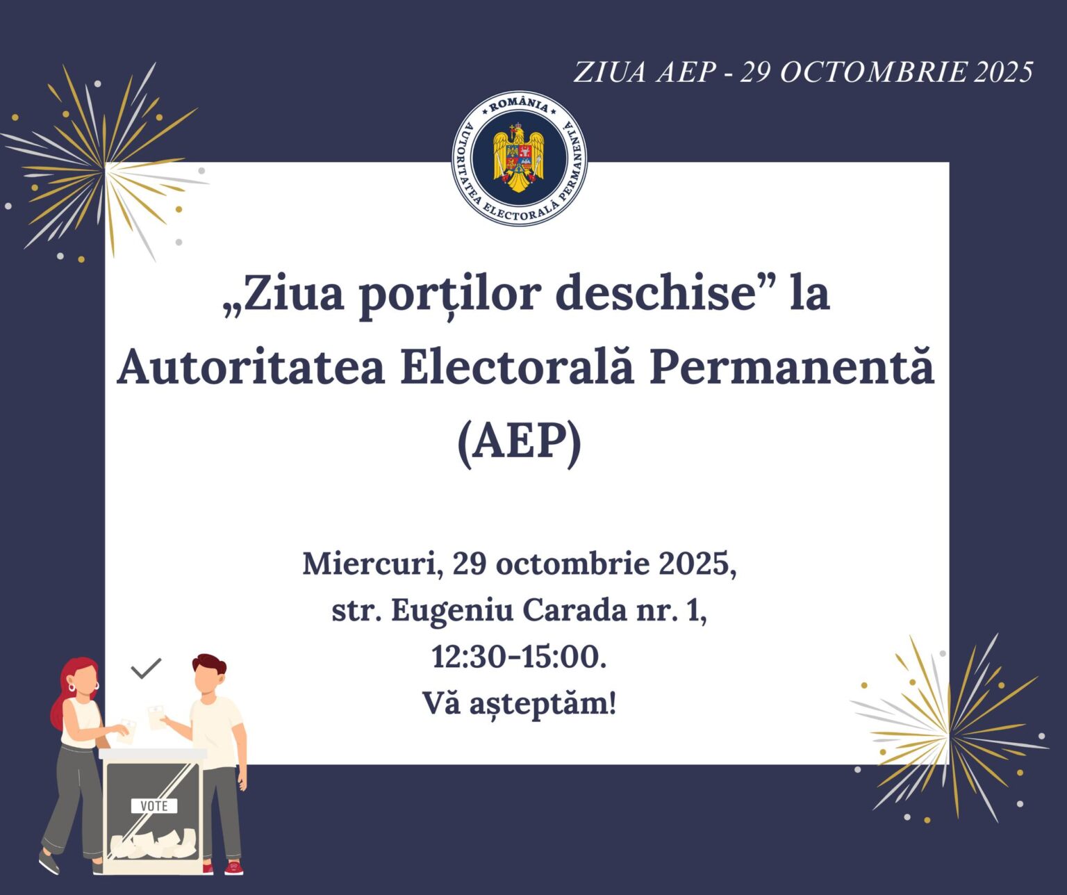 autoritatea electorala permanenta organizeaza ziua portilor deschise pe 29 octombrie 6901df415c640