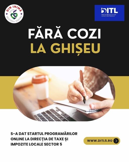fara cozi la ghiseu primaria sectorului 5 lanseaza programarile online la directia de taxe si impozite locale 68ef991fbab4c