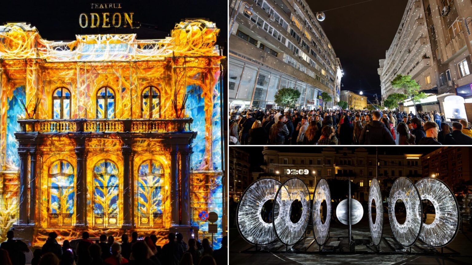 foto a inceput spotlight pe calea victoriei festivalul luminii continua tot weekendul cu 20 de instalatii sesiuni de video mapping si arta digitala 68ea1616bc4c9