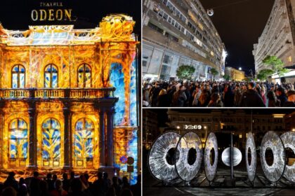 foto a inceput spotlight pe calea victoriei festivalul luminii continua tot weekendul cu 20 de instalatii sesiuni de video mapping si arta digitala 68ea1616bc4c9