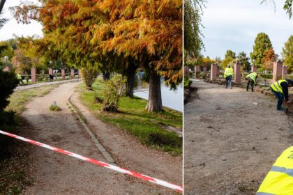 foto continua lucrarile la aleile prapadite din parcul herastrau pe unde am putea sa ne plimbam din 15 decembrie fara sa ne impiedicam 68f8ab474a042