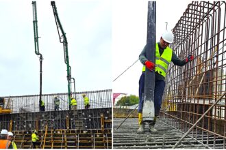 foto lucrarile la pasajul aparatorii patriei avanseaza primul picior picior al podului a fost turnat baluta de acum se va si vedea progresul incepe etapa de suprafata 68f5f930a03a6