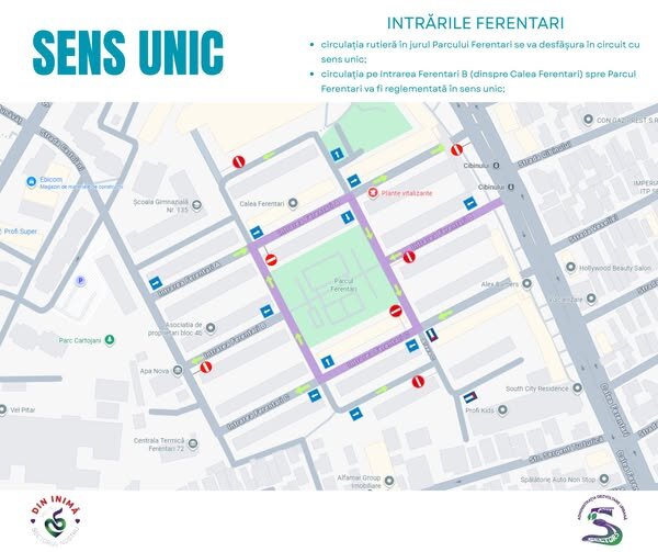incepand cu data de 15 octombrie 2025 circulatia rutiera in jurul parcului ferentari se va desfasura in circuit cu sens unic 68ef3ee2c2f73