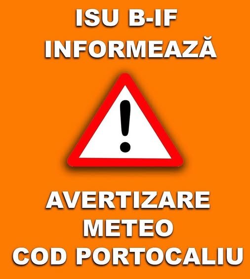 isu bif administratia nationala de meteorologie a emis o avertizare meteo cod portocaliu pentru municipiul bucuresti si judetul ilfov valabila pana maine 68e4aaabb5e99