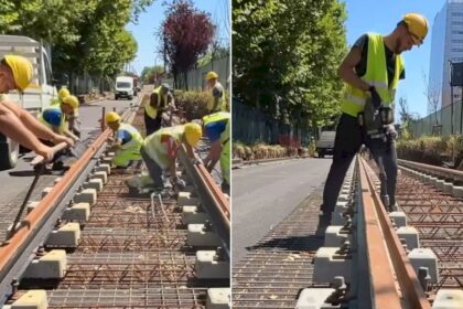 lucrarile de modernizare a sinelor de tramvai de pe bulevardul expozitiei continua stadiul lucrarilor pe intregul lot 11 au ajuns la un stadiu de 75 68ef9aebc043b