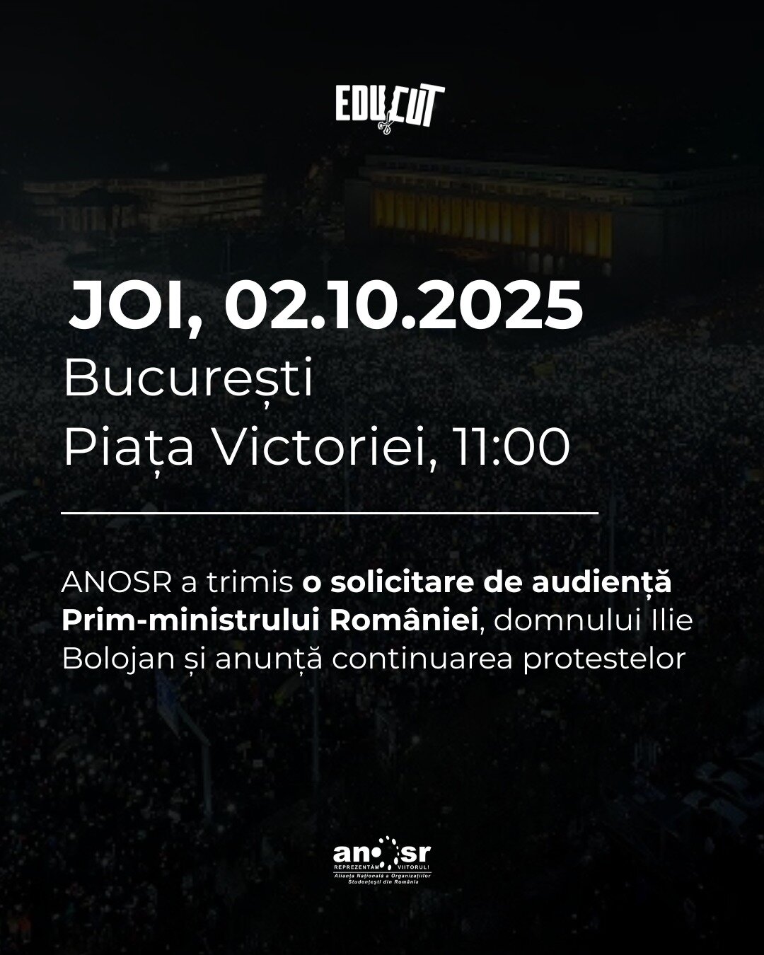 studentii anunta un nou protest in piata victoriei joi de la ora 11 00 68dd0e4d023b4