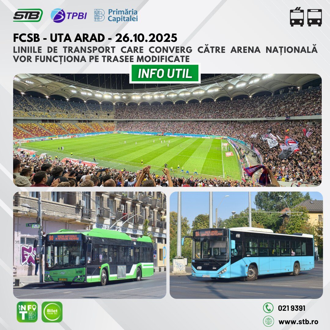 traseele liniilor de transport care converg in zona stadionului arena nationala modificate duminica 68fdb28ae44ca