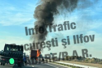 un camion a luat foc pe autostrada bucurestiului a0 traficul este oprit pe sensul jilava a1 anunta centrul infotrafic 69036f7ea9a97