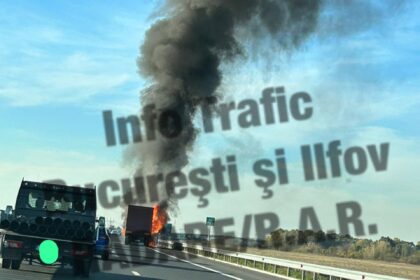 un camion a luat foc pe autostrada bucurestiului a0 traficul este oprit pe sensul jilava a1 anunta centrul infotrafic 69036f7ea9a97