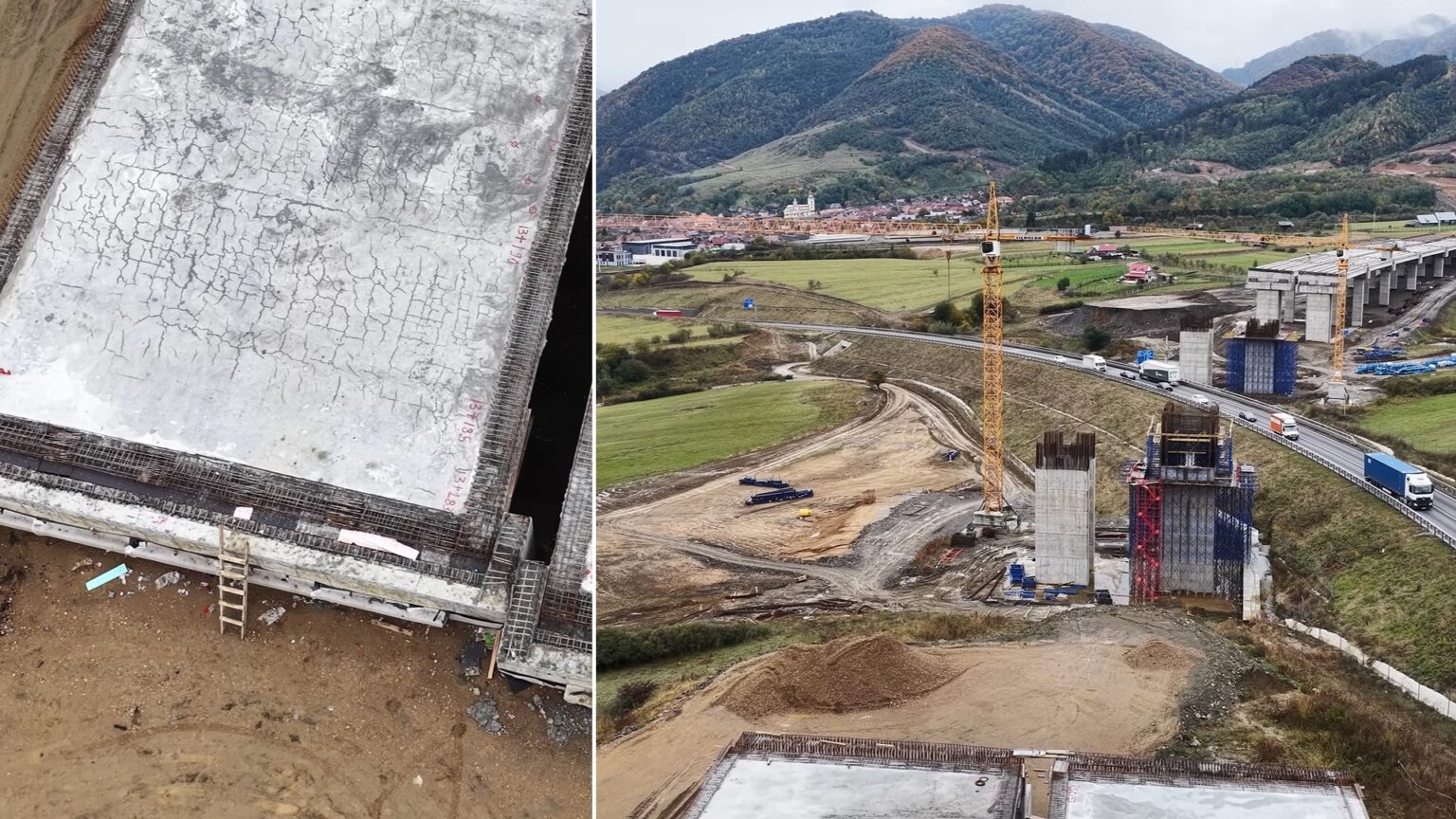 video a1 autostrada care crapa inainte de a fi gata beton fisurat pe viaductul boita pe unde vom merge de la bucuresti la sibiu pro infrastructura se vede si din drona 68f744b09b372