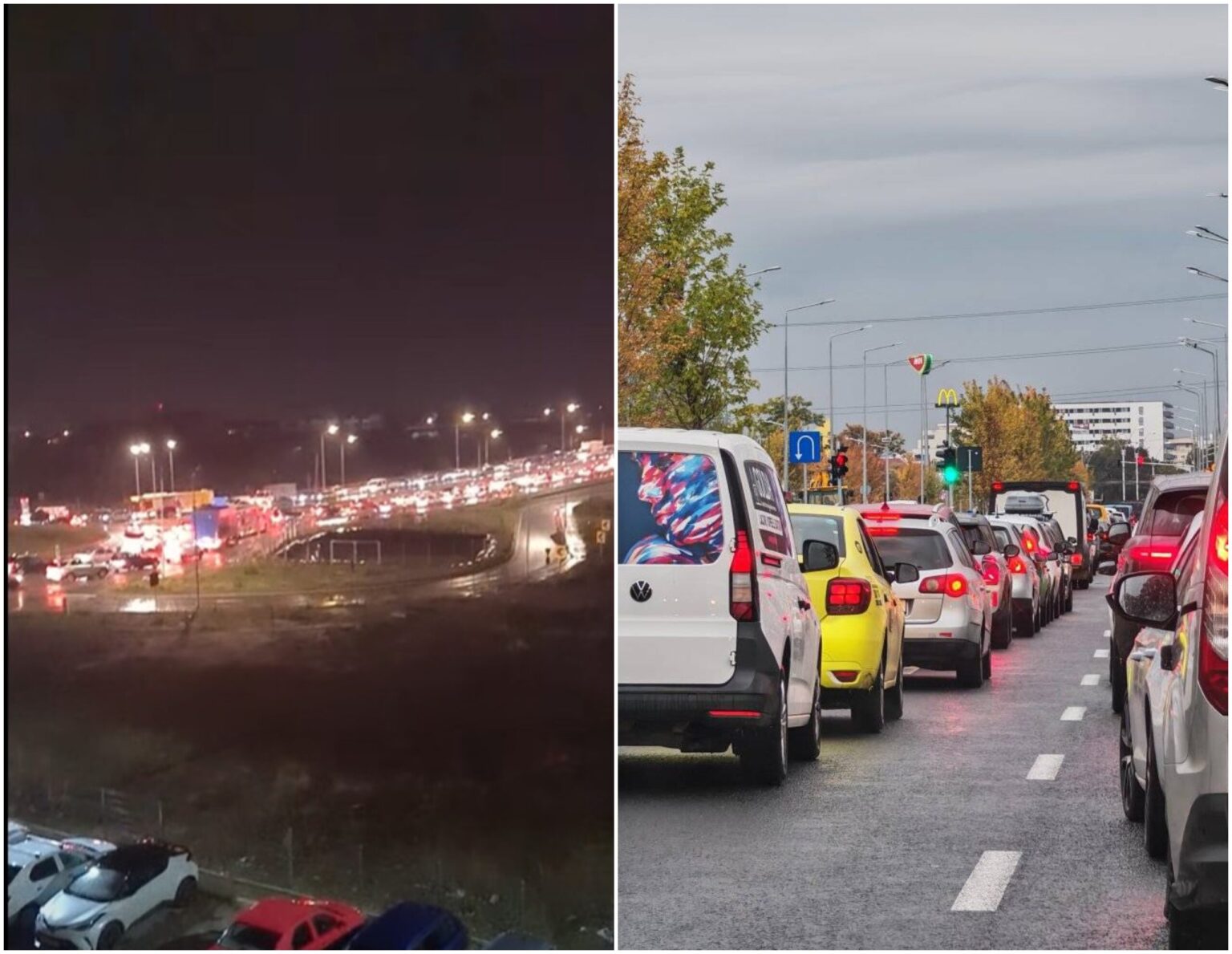 video dimineata normala cu ploaie dar tare complicata in traficul din bucuresti prelungirea ghencea bara la bara peste tot e asa in otopeni e la fel spune un sofer 68ef4590c0ac0