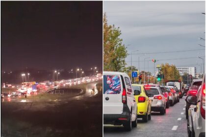 video dimineata normala cu ploaie dar tare complicata in traficul din bucuresti prelungirea ghencea bara la bara peste tot e asa in otopeni e la fel spune un sofer 68ef4590c0ac0
