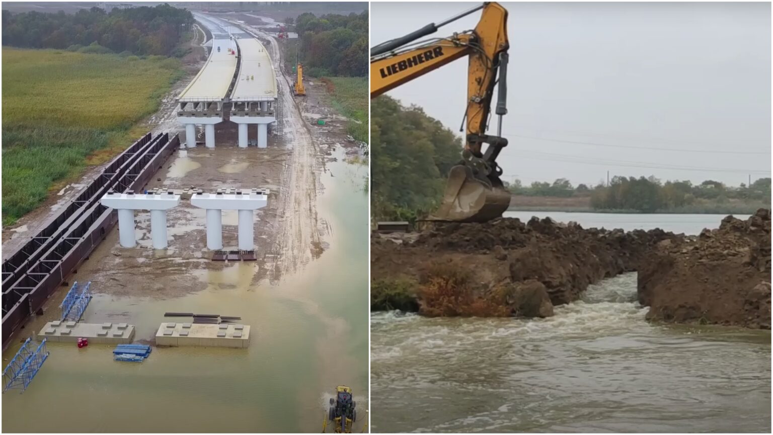 video inundatie pe cel mai dificil santier de pe a0 lotul 4 nord viaductul de la cernica plin de apa dupa ploile din ultimele 24 de ore 68e63895ec4e0