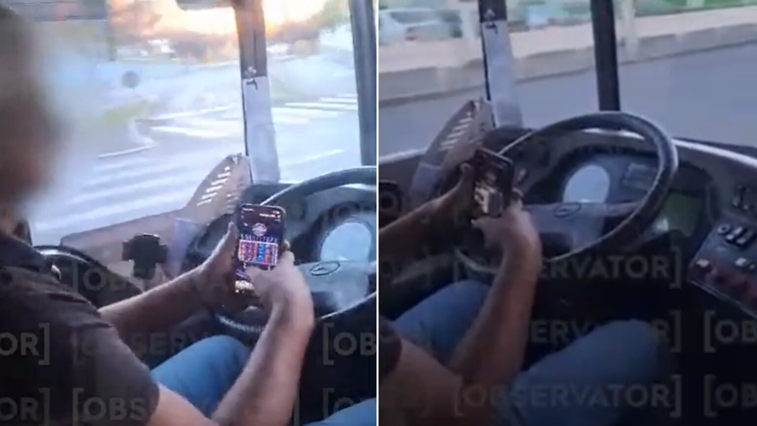 video sofer stb surprins in timp ce juca pacanele pe telefon la volan s a intamplat pe linia 220 barbatul conducand un autobuz plin de calatori 69021dfce4d6f