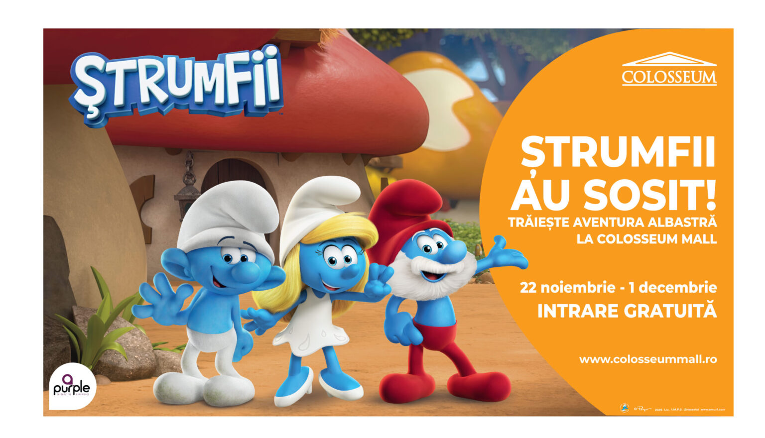 colosseum mall deschide portile aventurii albastre pentru copii si aduce in capitala universul fermecat al strumfilor 69202e1b04970