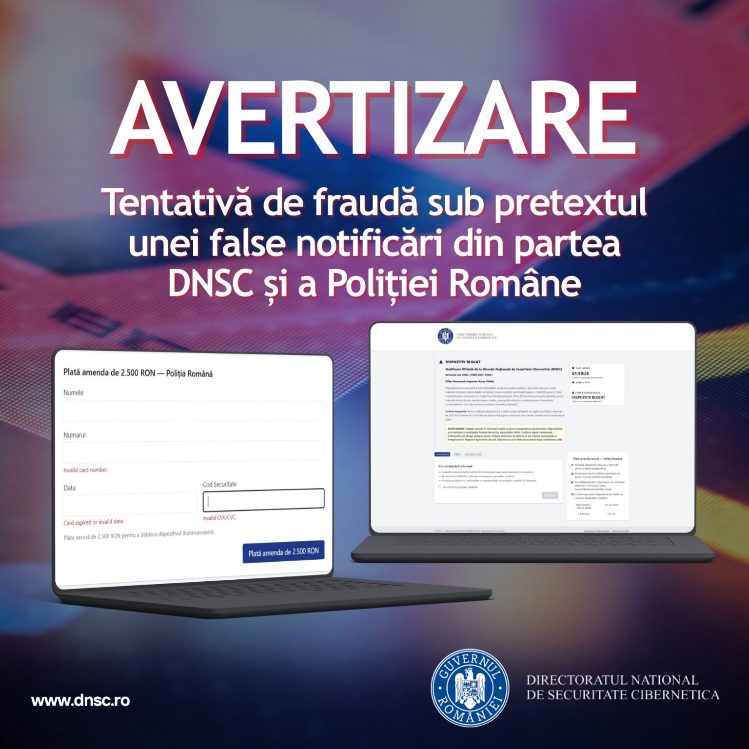 dnsc avertizeaza asupa unor notificari false de amenda online din partea dnsc si a politiei romane 6905947859a43