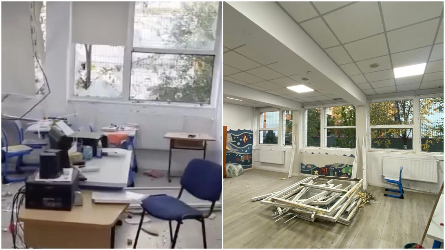 elevii de la liceul bolintineanu s ar putea intoarce in clase saptamana viitoare cladirea a fost reparata dupa explozia din rahova care a provocat avarii importante 690b02e0d7224