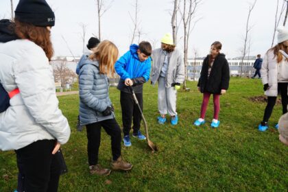 elevii scolii nr 195 au plantat 200 de stejari rosii in parcul teilor alaturi de primaria sectorului 3 6925b965c2014