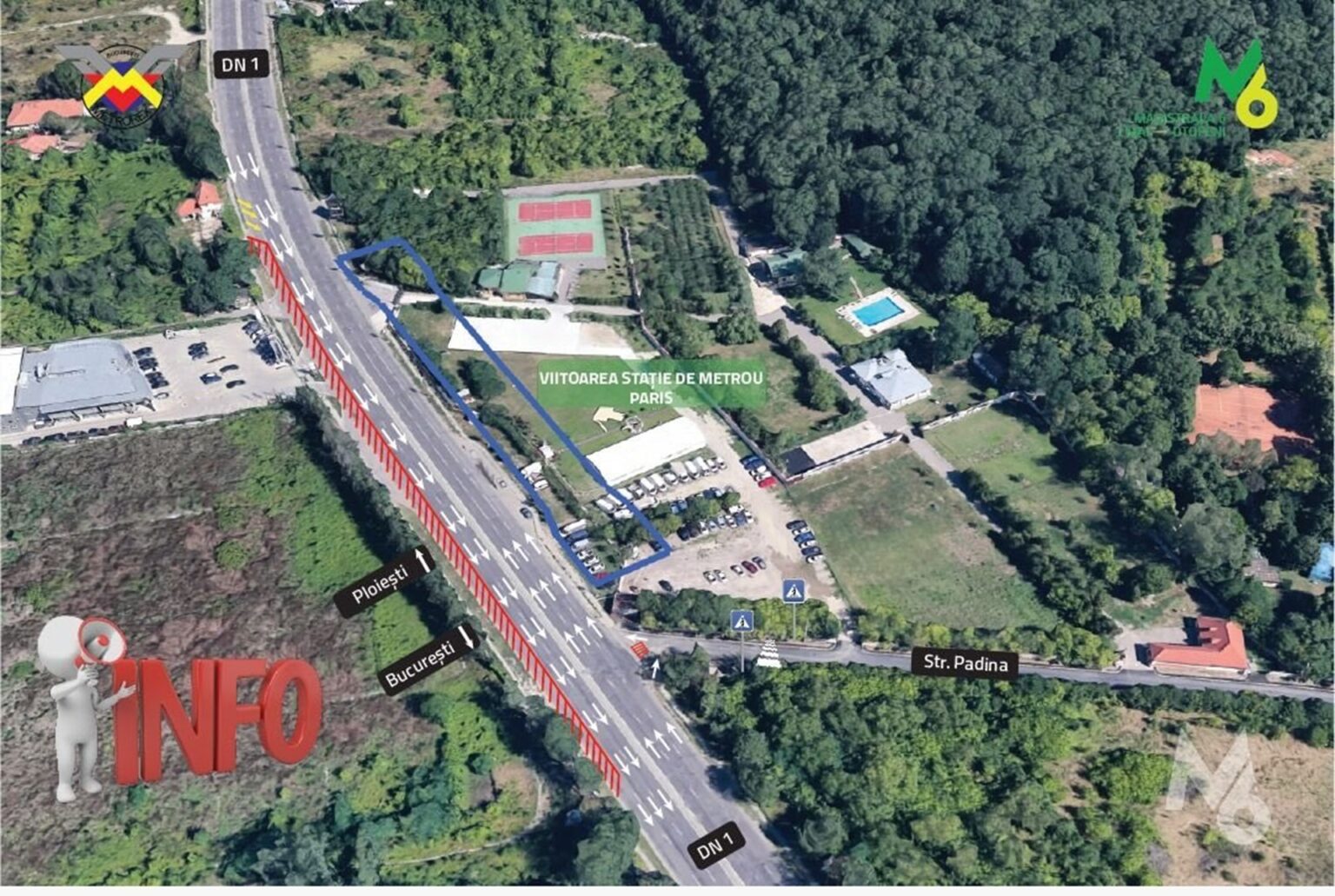 esential noi restrictii de circulatie pe dn1 pentru santierul m6 metroul spre otopeni sunt in dreptul strazii padina unde se construieste statia paris 69242f26145e0