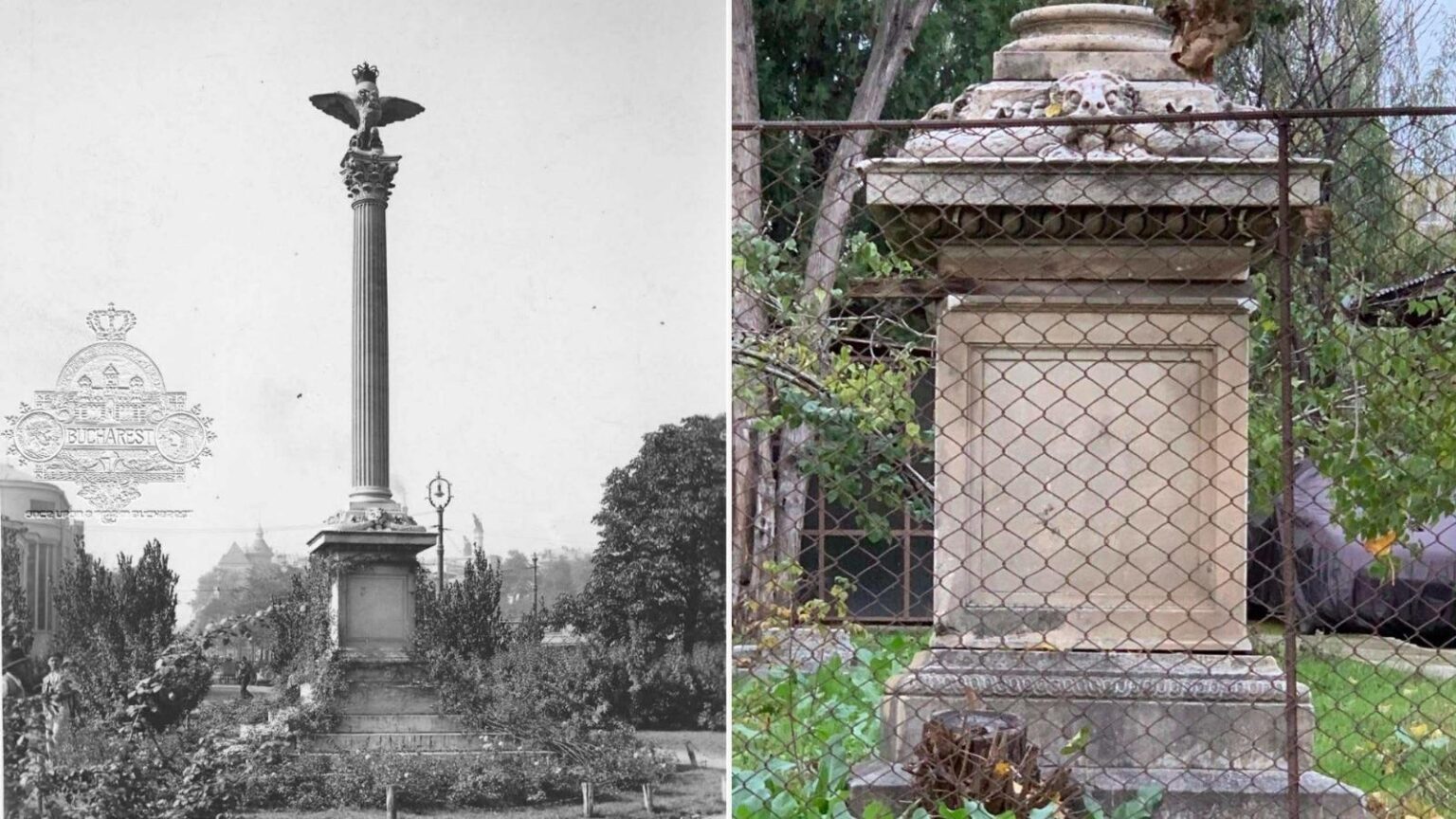 exclusiv comoara din berceni soclul coloanei cu vultur capodopera lui karl storck descoperit intr o curte monumentul s a frant la cutremurul din 77 691eeedc53759