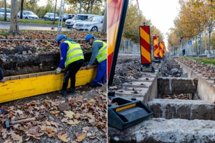 foto avanseaza lucrarile de modernizare a sinelor de tramvai de pe pallady si basarabia urmeaza deschiderea santierelor si pe camil ressu si calea calarasilor 690c8de637ea3
