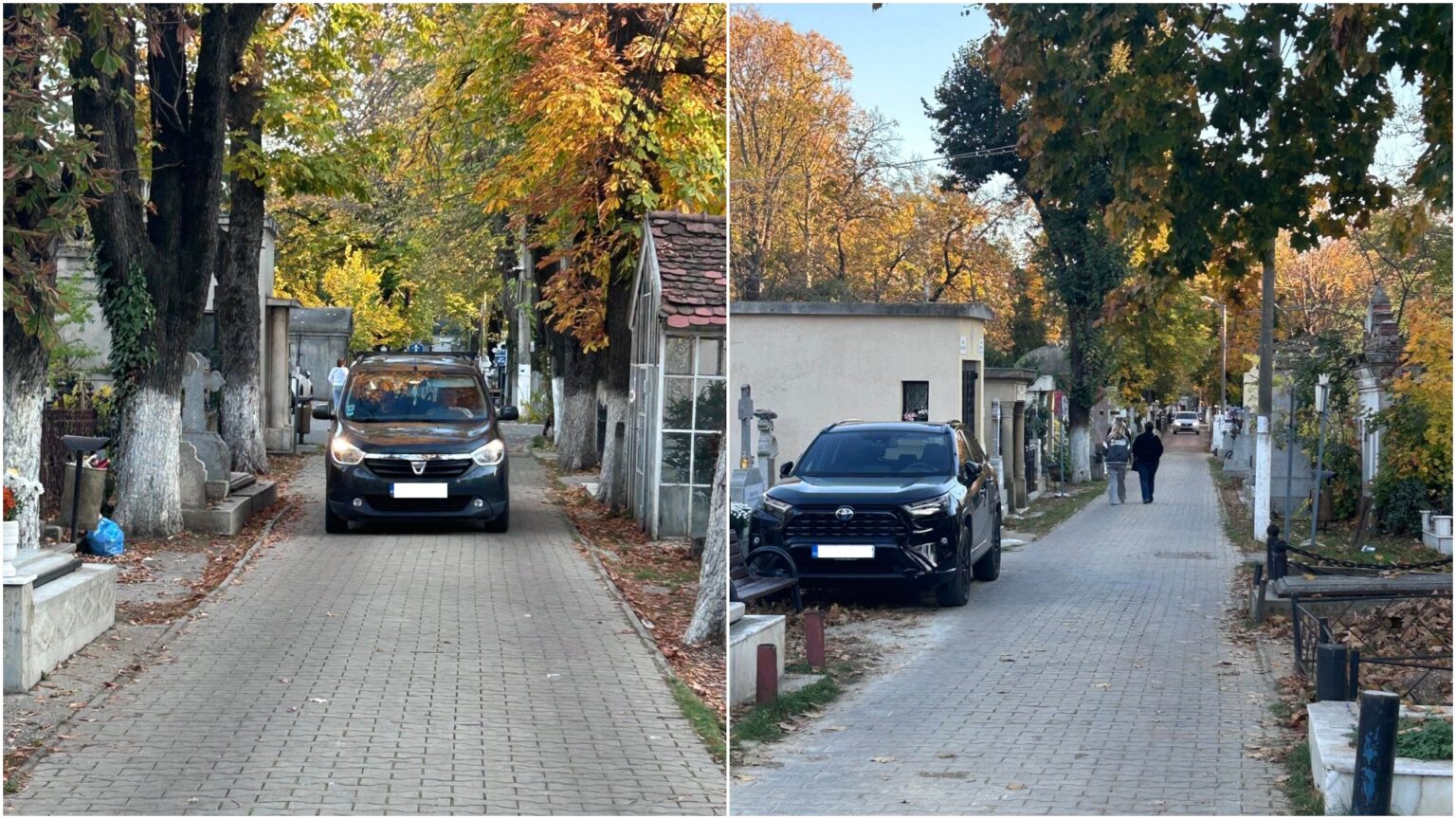 foto bulevardul bellu cimitirul istoric e plin de masini care se plimba printre morminte pe aleile patrimoniu cerere de interzicere a traficului rutier prin monumentul 69085423a3af2
