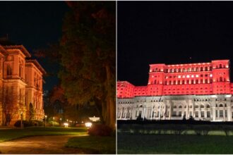 foto imagini spectaculoase cu palatul cotroceni si palatul parlamentului iluminate in portocaliu de ziua internationala de lupta impotriva violentei asupra femeilor 6926b139c3ebd