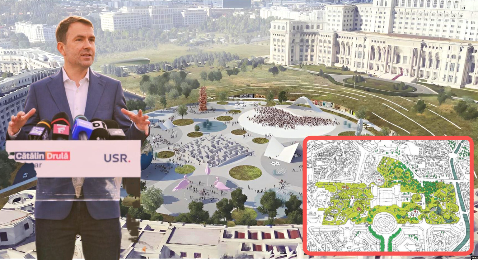foto parcul magnific pe care l promite dl drula la izvor se va chema uranus va fi imens si ca n fiecare campanie electorala se darama si gardul de la parlament 691c334b1257f