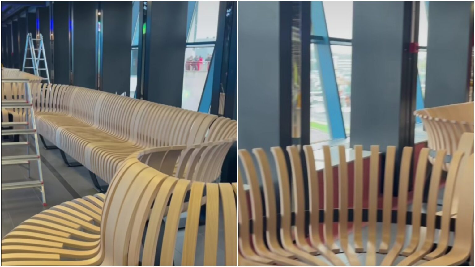 video cum arata noile banci de la aeroportul otopeni modernizarea culoarului de legatura dintre terminalele sosiri si plecari continua 69209f5de0960